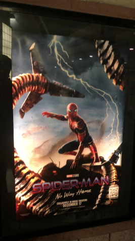 Photo of the Spider-Man: No Way Home promotional poster at AMC