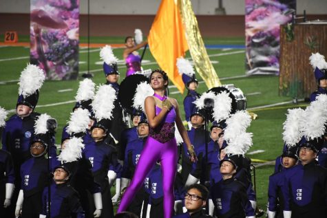 Rancho Cucamonga Marching Cougars performing during the SCSBOA championships.