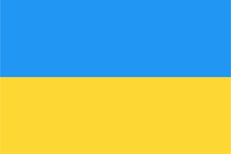 The flag of Ukraine still flying defiantly over many of Ukraines population centers.