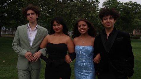 Bryan Garbanda, Ailah Ponla, Sara Martinez, and Leo Gomez in their Prom 2022 attire