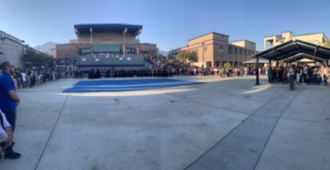 RCHS choir performs the National Anthem at this years “Back to School Night” to kick off the event 