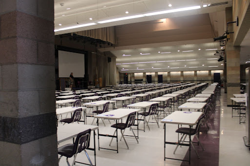  Once students finished the PSAT, empty desks were all that remained in the MPR