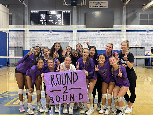 Cougars celebrate winning CIF round one against Santa Margarita Catholic High School