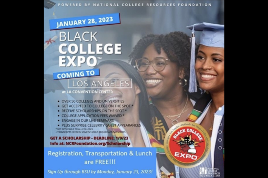 The Los Angeles Black College Expo will be held at the LA Convention Center on Saturday, Jan. 28.