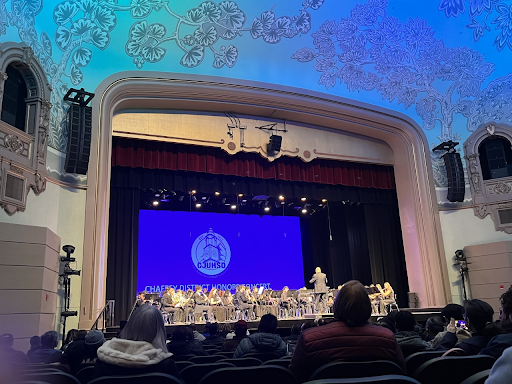 The Honor Concert Band performs for their friends and family at the Gardiner Auditorium at Chaffey High School.