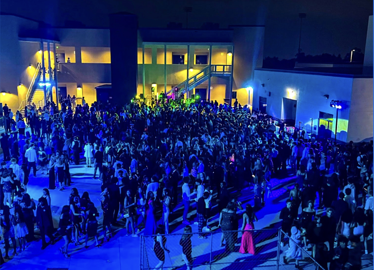 RCHS students dance the night away in the outside quad during this year’s homecoming dance.