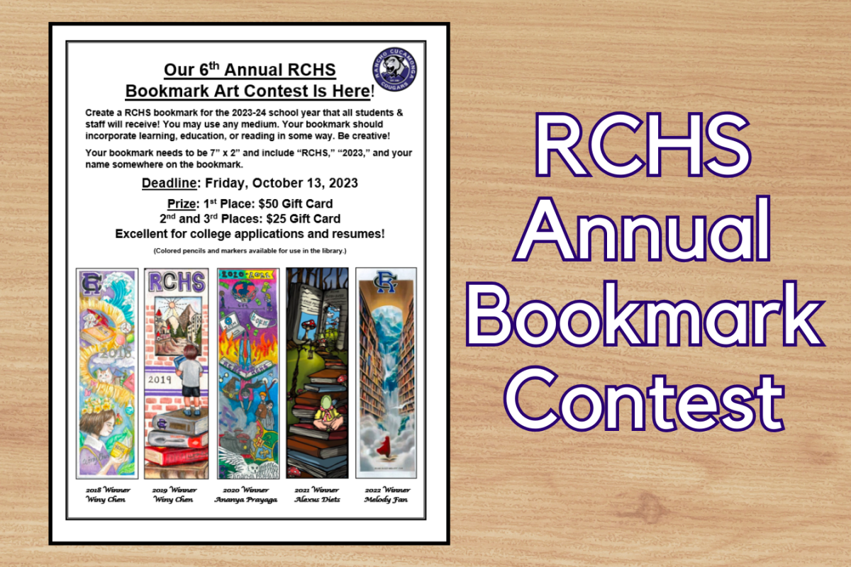 The sixth-annual library bookmark competition is happening now. The deadline to submit is Friday, Oct. 13.