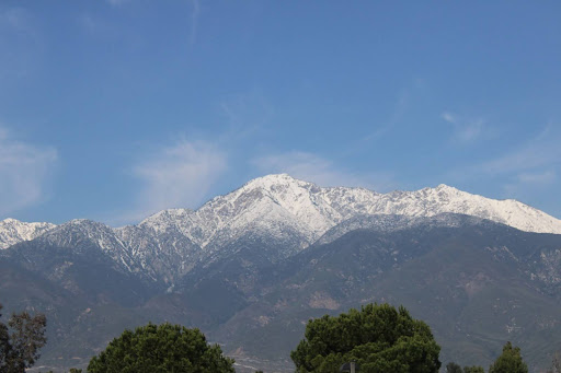 The storm that passed through Southern California in early February brought snow to the San Gabriel mountains. 