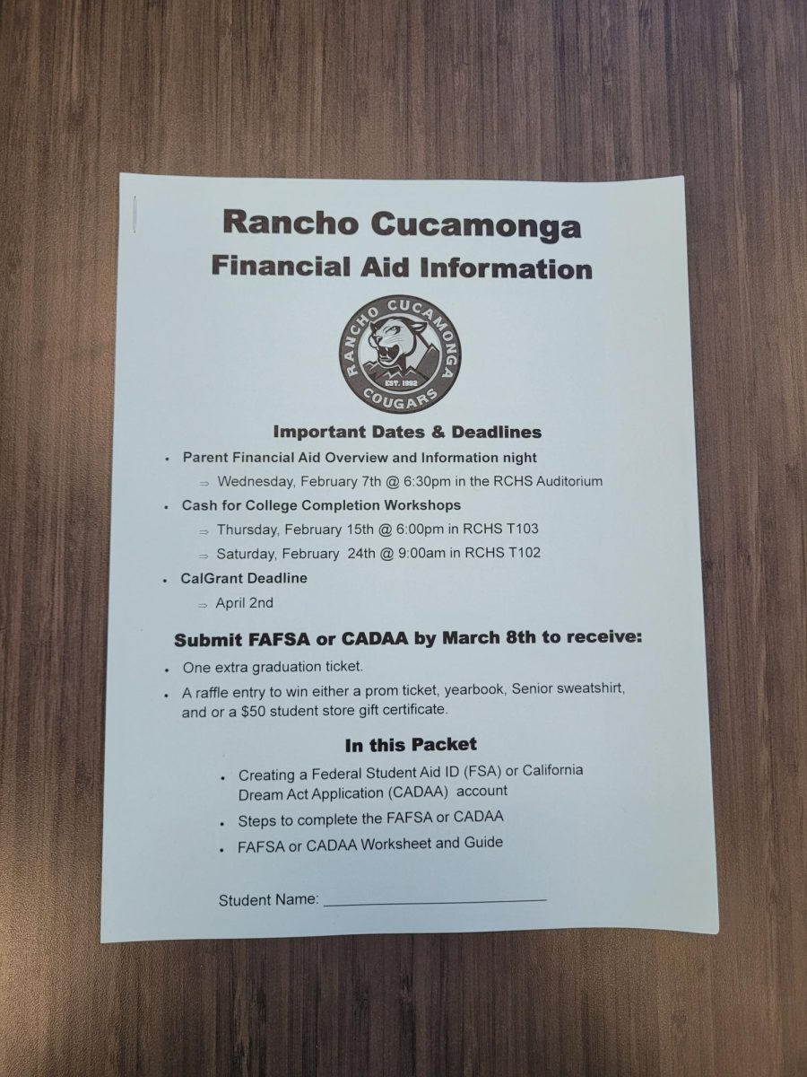 The FAFSA deadline is on April 2.