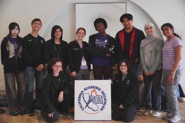 Team Purple from RCHS AcaDec went to the state competition. Photo courtesy Michelle Zhang, https://academicdecathlon.org