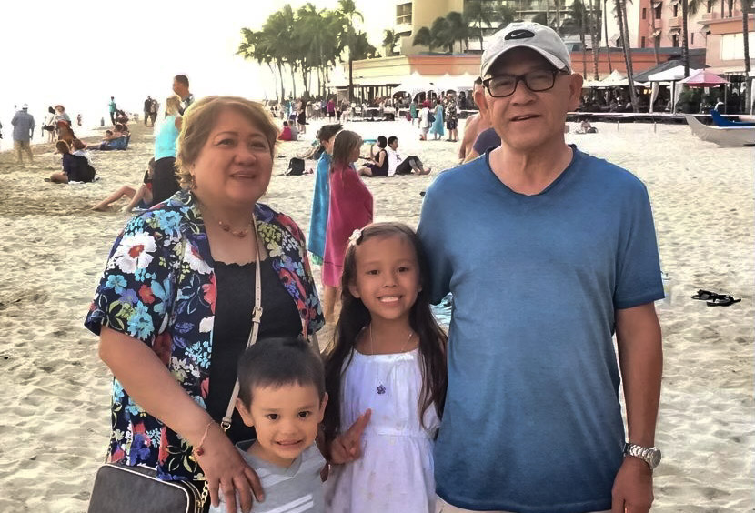 A photo of sophomore Juliana Hall, her brother, and her grandparents. Photo courtesyL Juliana Hall. 