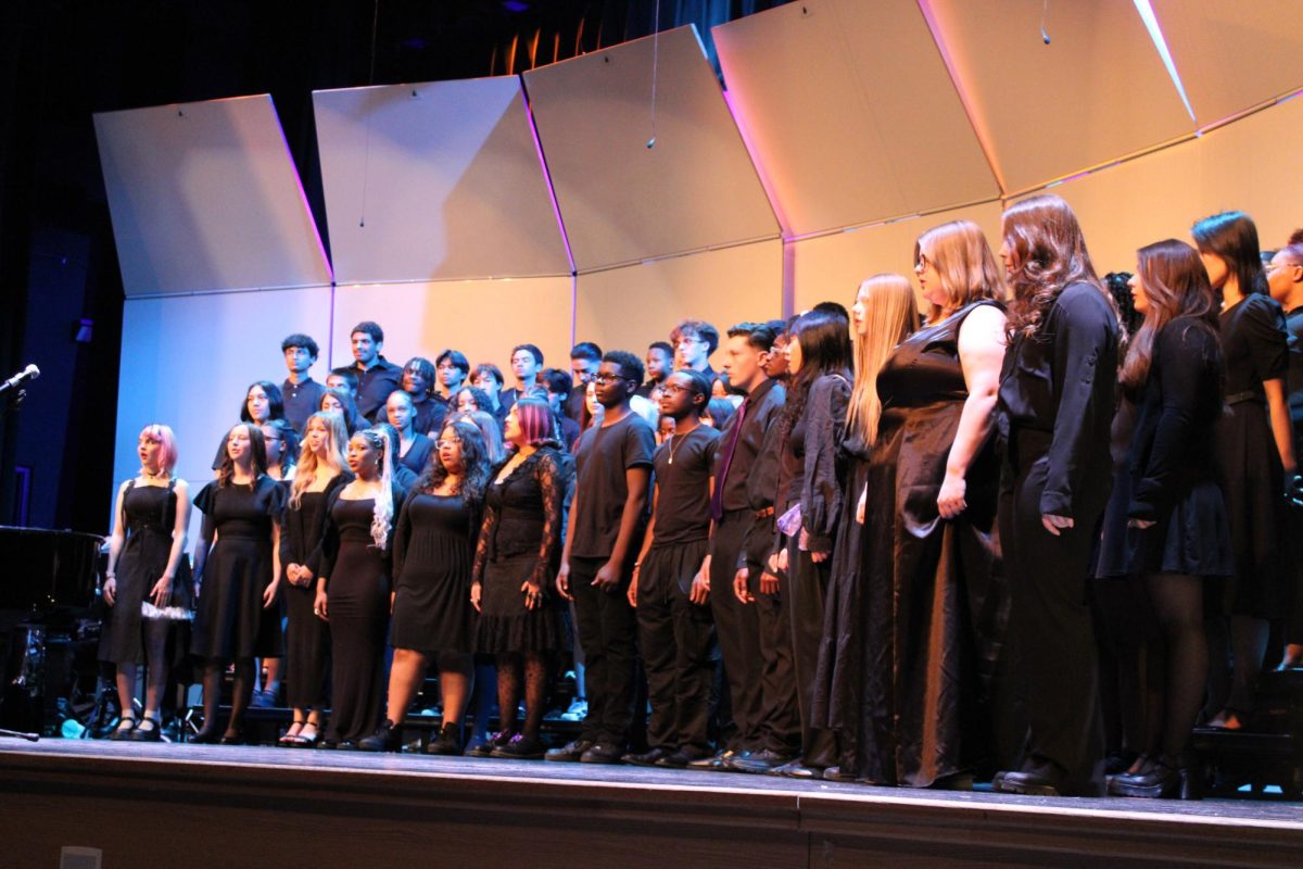 Chambers Choir and Cougar Chorus join voices for a powerful performance to open the show.