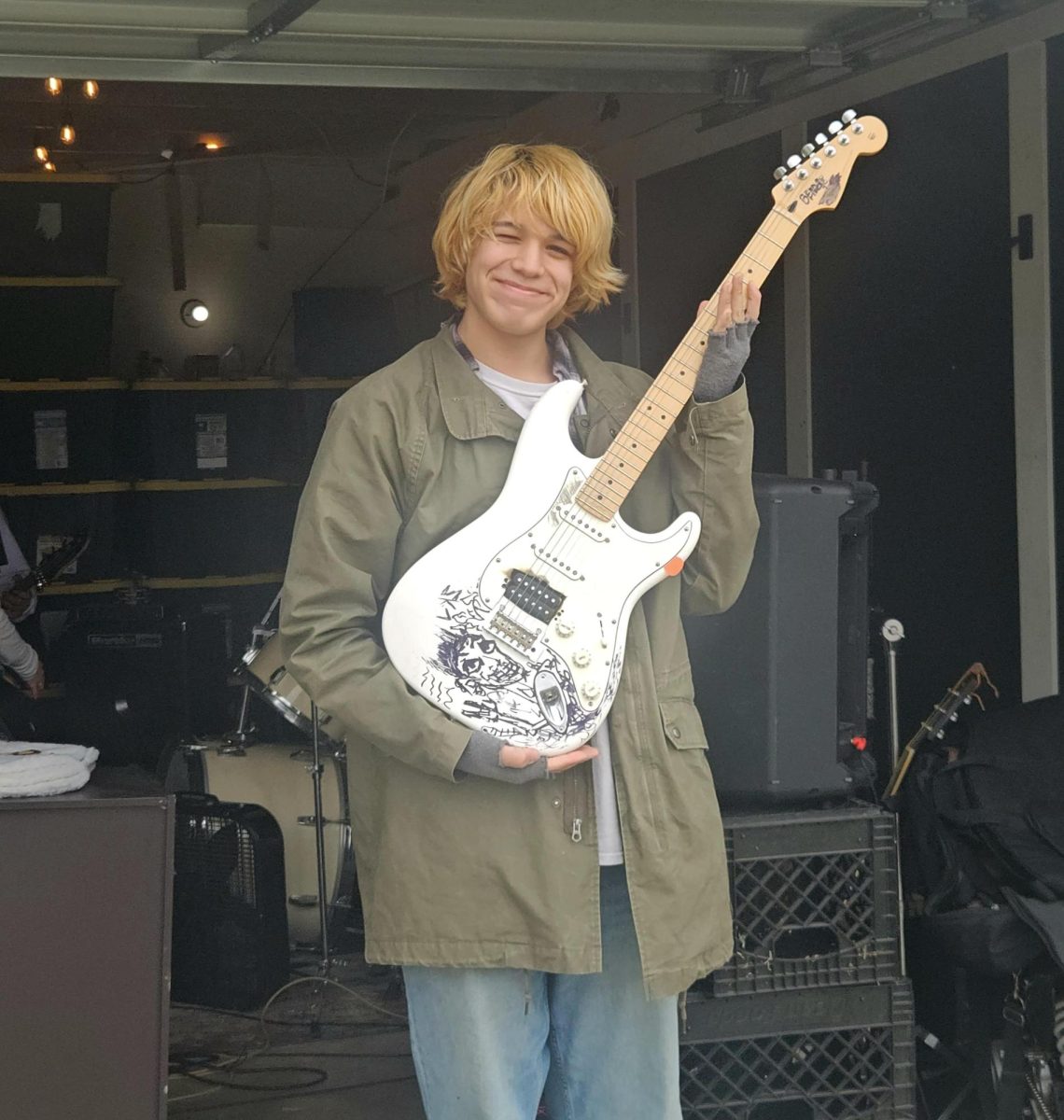 Vocalist and Guitarist Cash Stevenson poses for a picture.