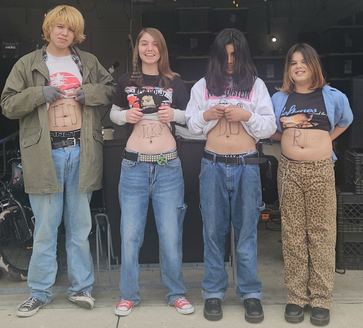 Hunky Dori pose for their official band photo. 