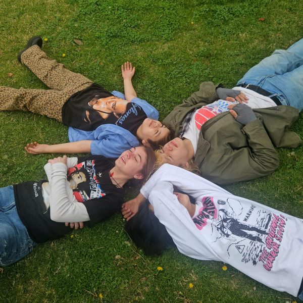 Members of the band Hunky Dori pose for a picture.