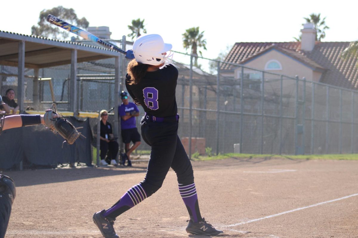 Senior Captain Anaya Burley up to bat earlier this season.
