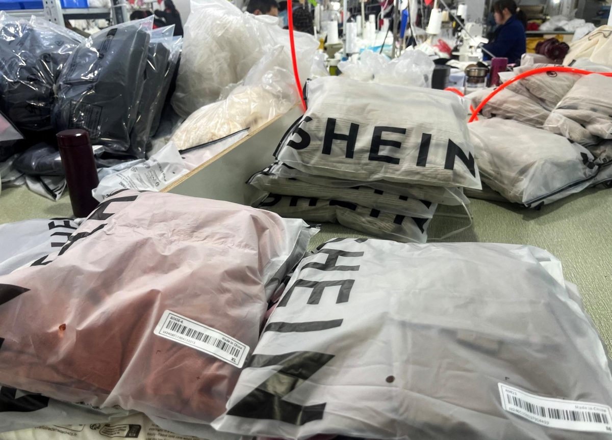 Packs of clothing are pictured at a garment factory for Shein in Guangzhou, Guangdong province, China April 1, 2025. REUTERS/Casey Hall