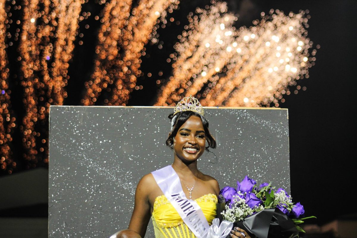 RCHS senior Imani Boiner smiles for a photo after becoming the homecoming queen
