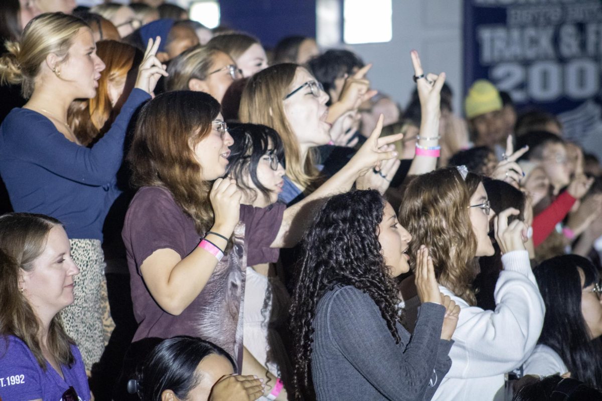 As the 2025 homecoming rally continues, one of the hosts, Mr. Aaron Bishop starts a class chant. A competition with the other grades, the in response to Bishop calling out "Two what?", the senior class yells out, "Two six!" while holding up the numbers.