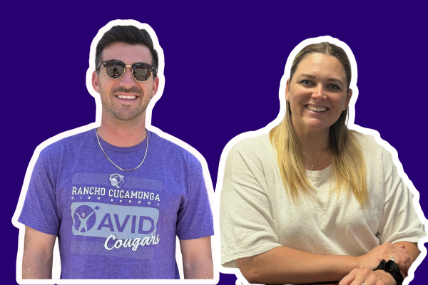 Assistant principals, Mr. Solo, and Mrs. Johanson pose to take a photo during second lunch on August 26, 2025.
