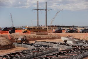 Conduits for fiber to connect superclusters of data centers are under construction during a tour of the OpenAI data center in Abilene, Texas, U.S., September 23, 2025.  REUTERS/Shelby Tauber/Pool