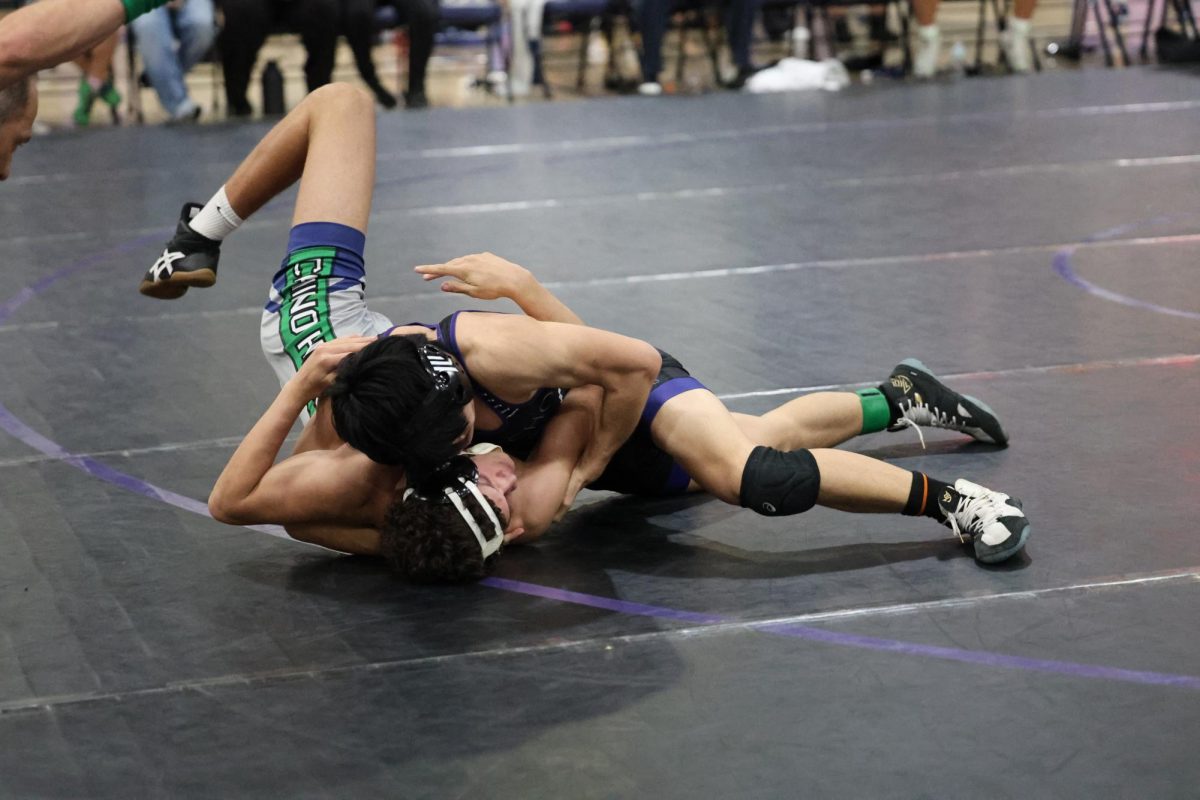Grade _____ attempts to get a pin on Chino Hills.