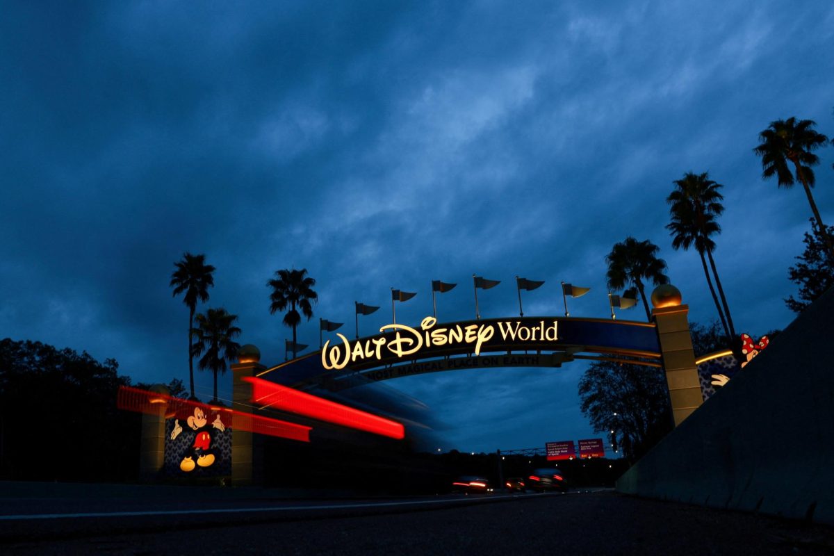 A Walt Disney World entrance sign is seen in Orlando, Florida, U.S. October 8, 2024. REUTERS/Jose Luis Gonzalez