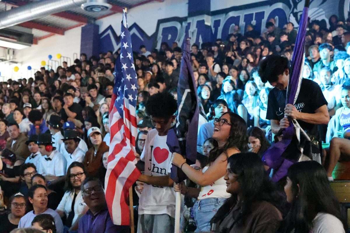 RCHS Rooters get students hyped during prom rally.